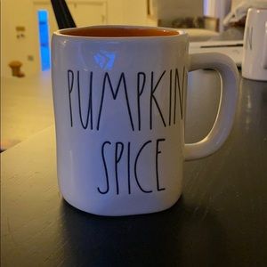 Pumpkin spice and black heart mug